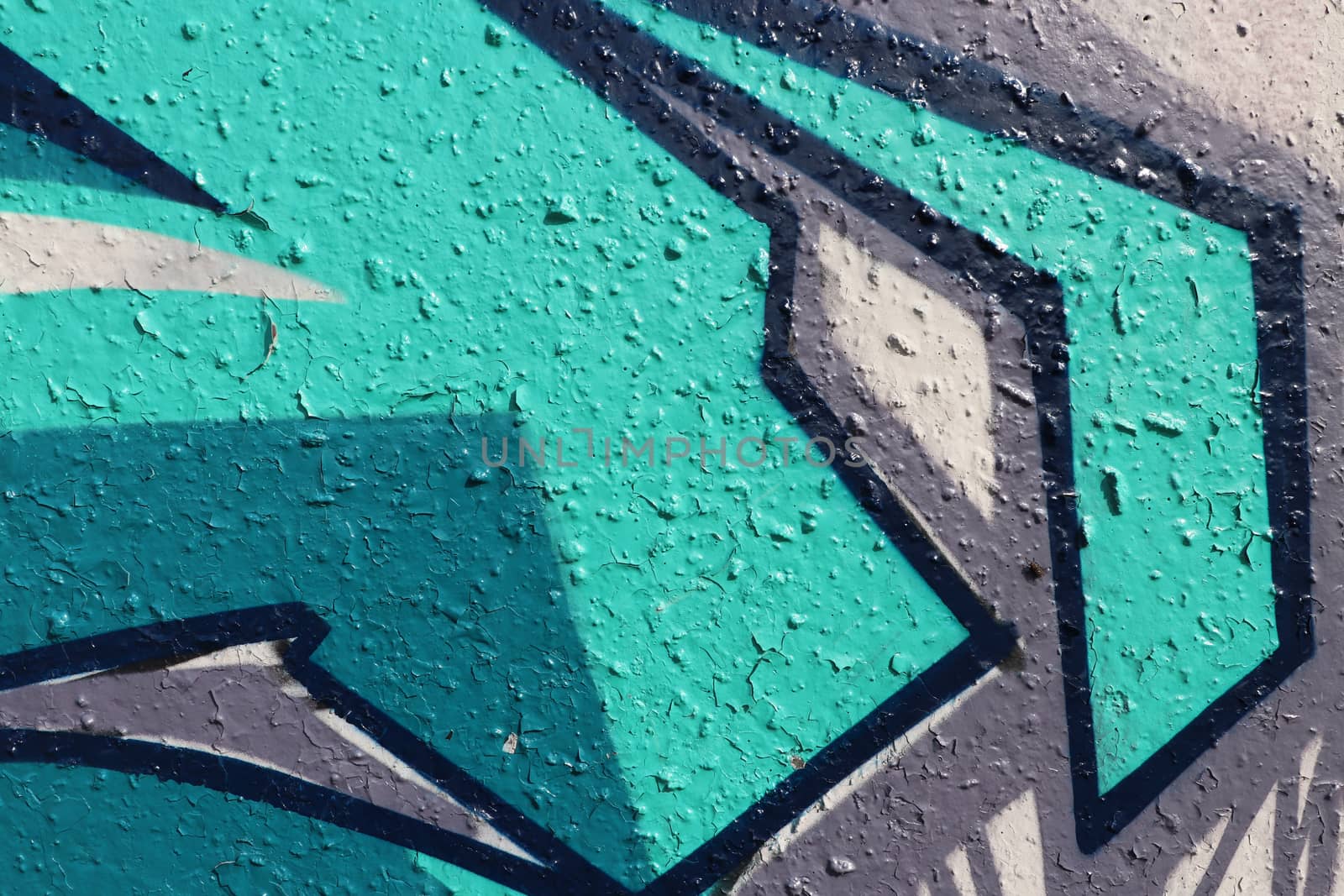 Blue Weathered Graffiti Wall. Urban Street Art Beauty. Texture B by sanches812