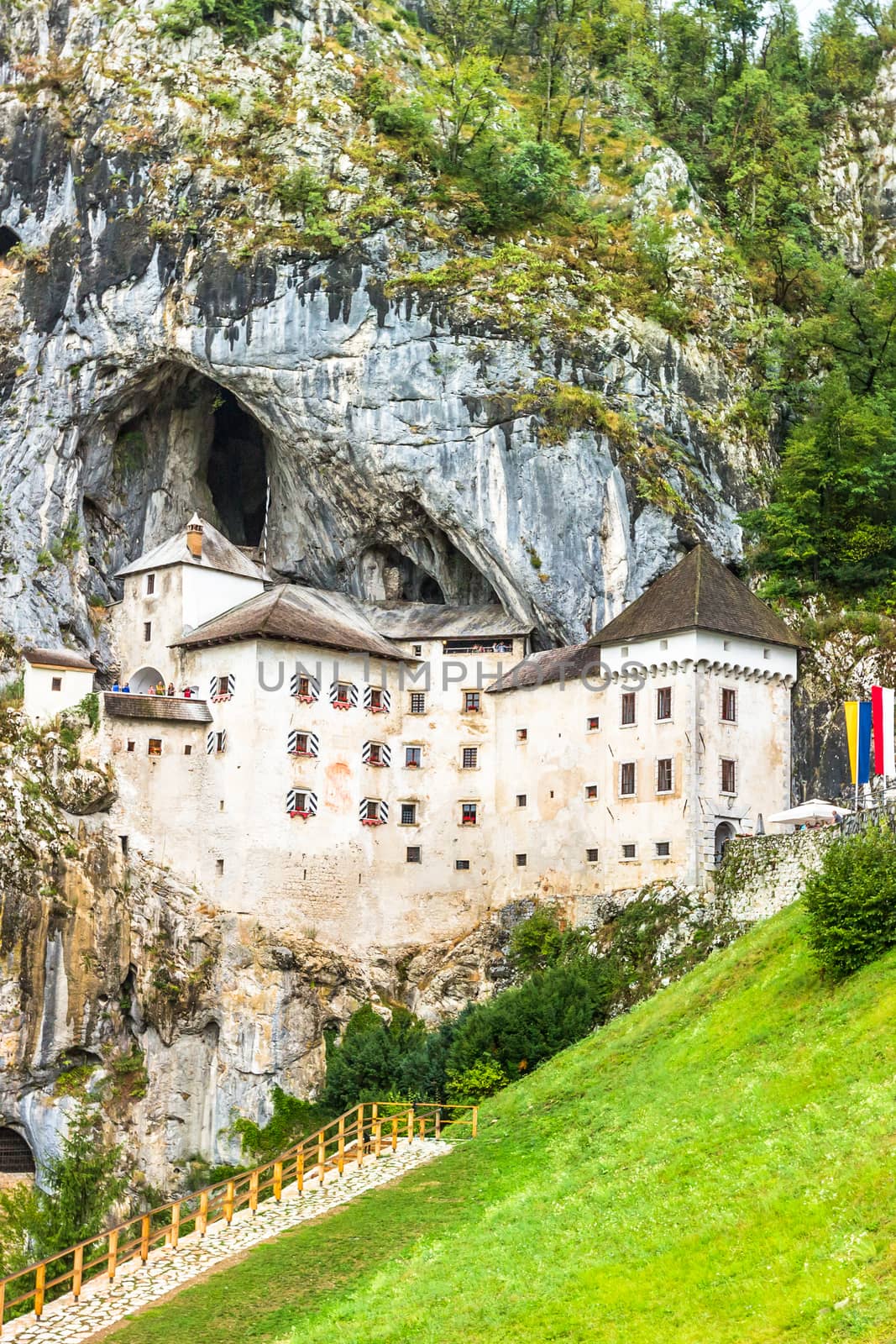 Predjama Castle in Slovenia. Predjama, approximately 9 kilometres from Postojna Cave.