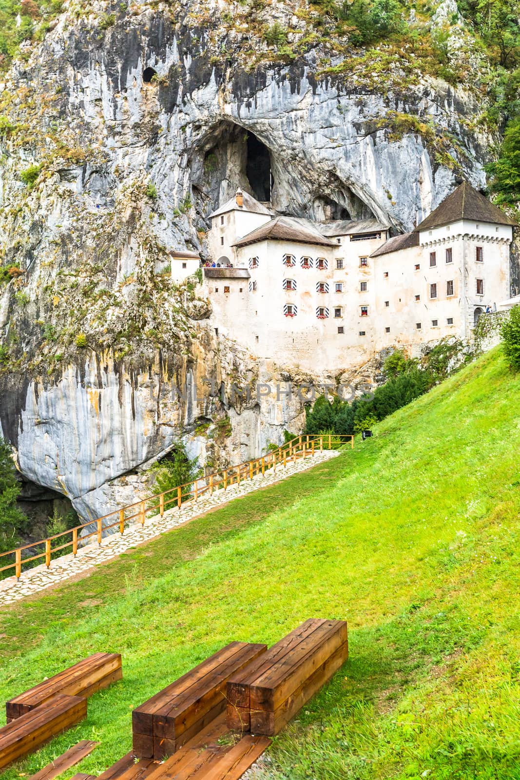 Predjama Castle in Slovenia. Predjama, approximately 9 kilometres from Postojna Cave.