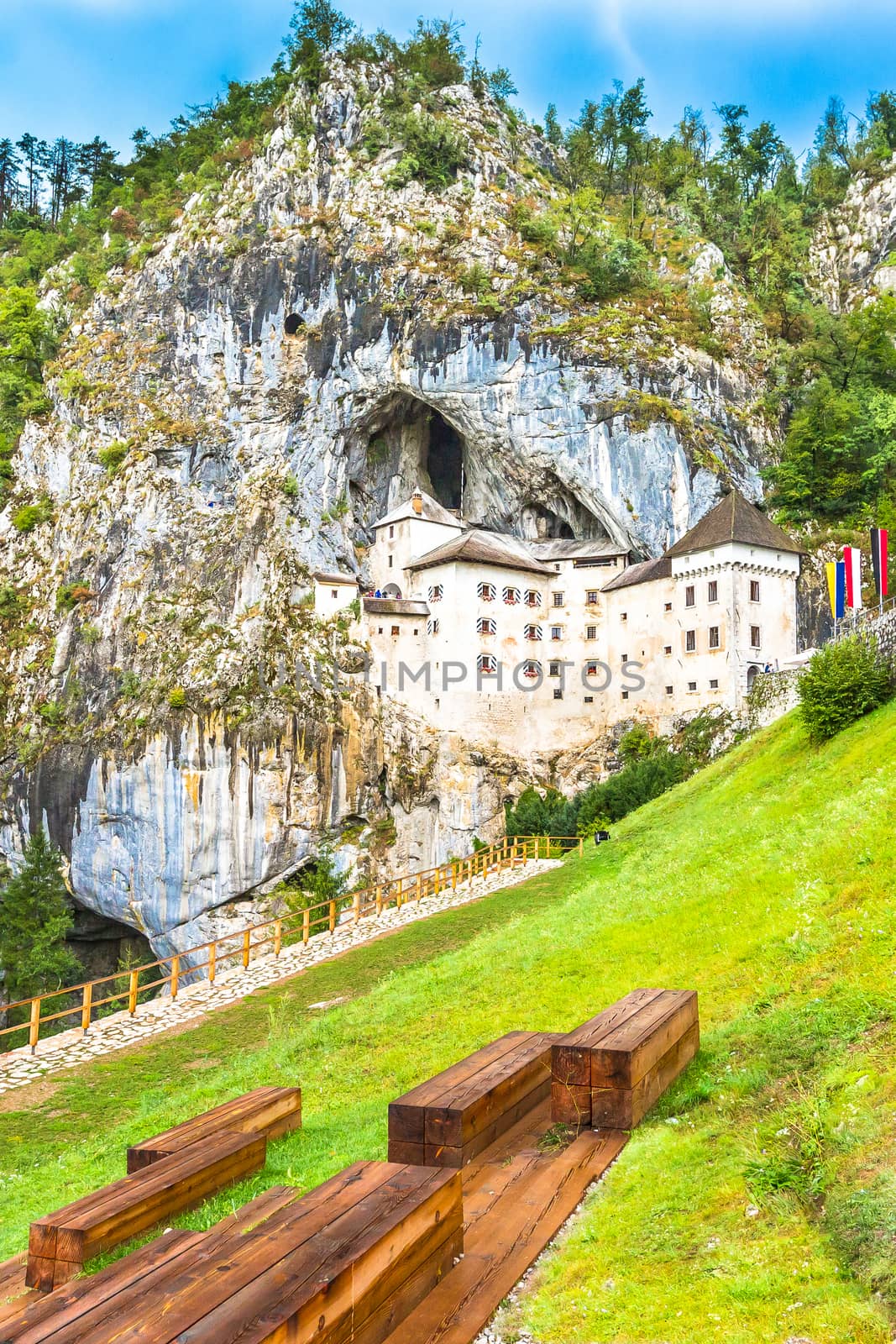 Predjama Castle in Slovenia. Predjama, approximately 9 kilometres from Postojna Cave.