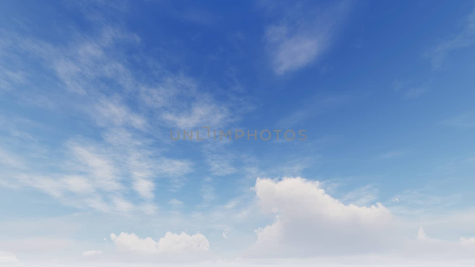 Cloudy blue sky abstract background, blue sky background with tiny clouds, 3d rendering

