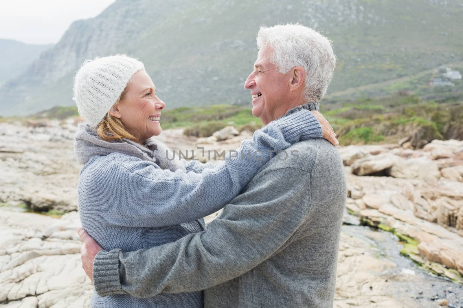 Side view of a romantic senior couple by Wavebreakmedia