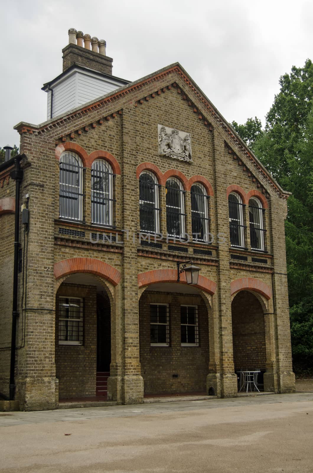 Exterior of the historic Prince Consort Library in Aldershot, Hampshire.  Founded by Prince Albert it holds many maps and books of military interest.