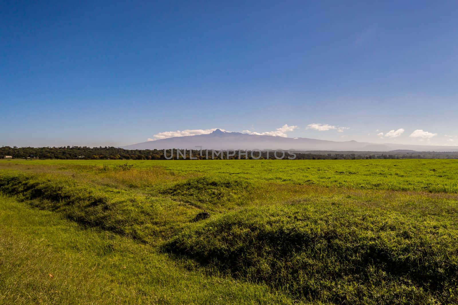 Panorama of Mount Kenya, second highest mountain in Africa