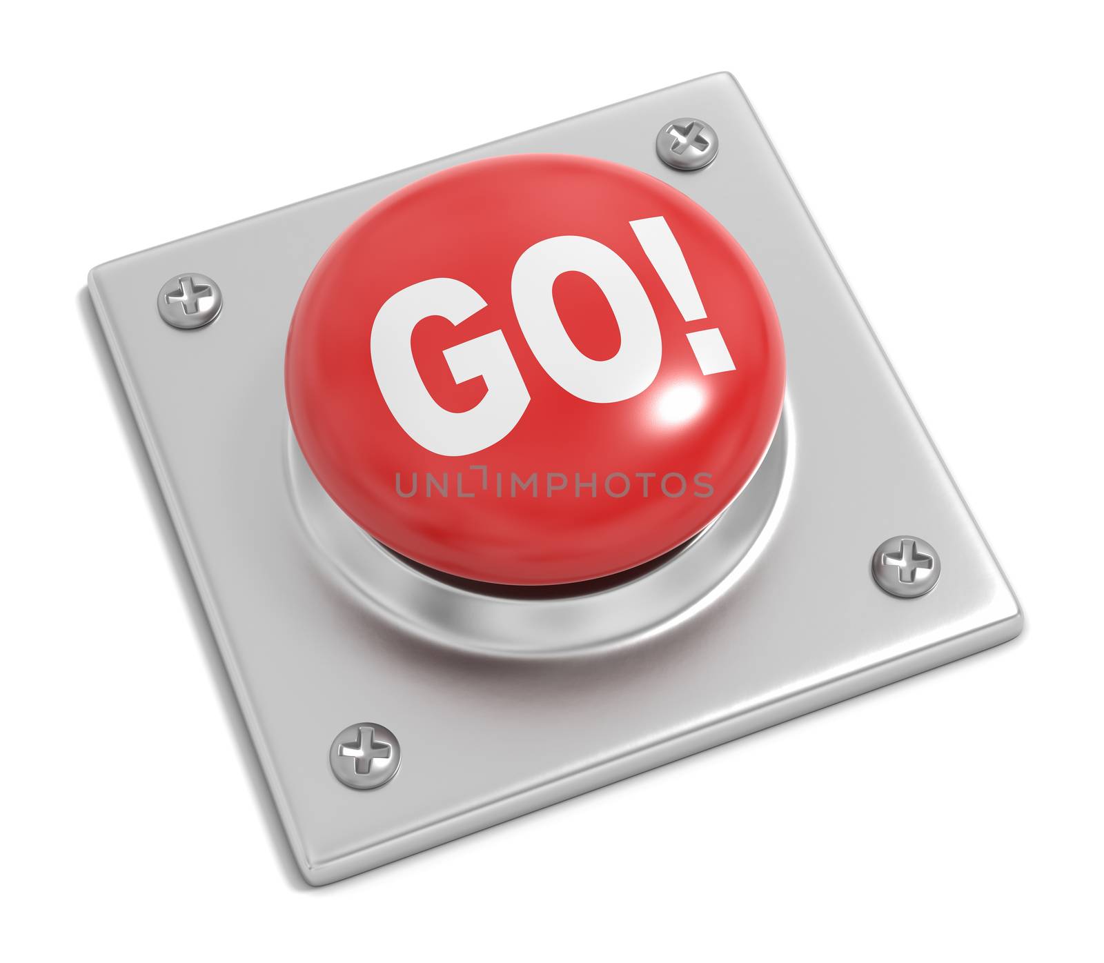 Go Button on White by make