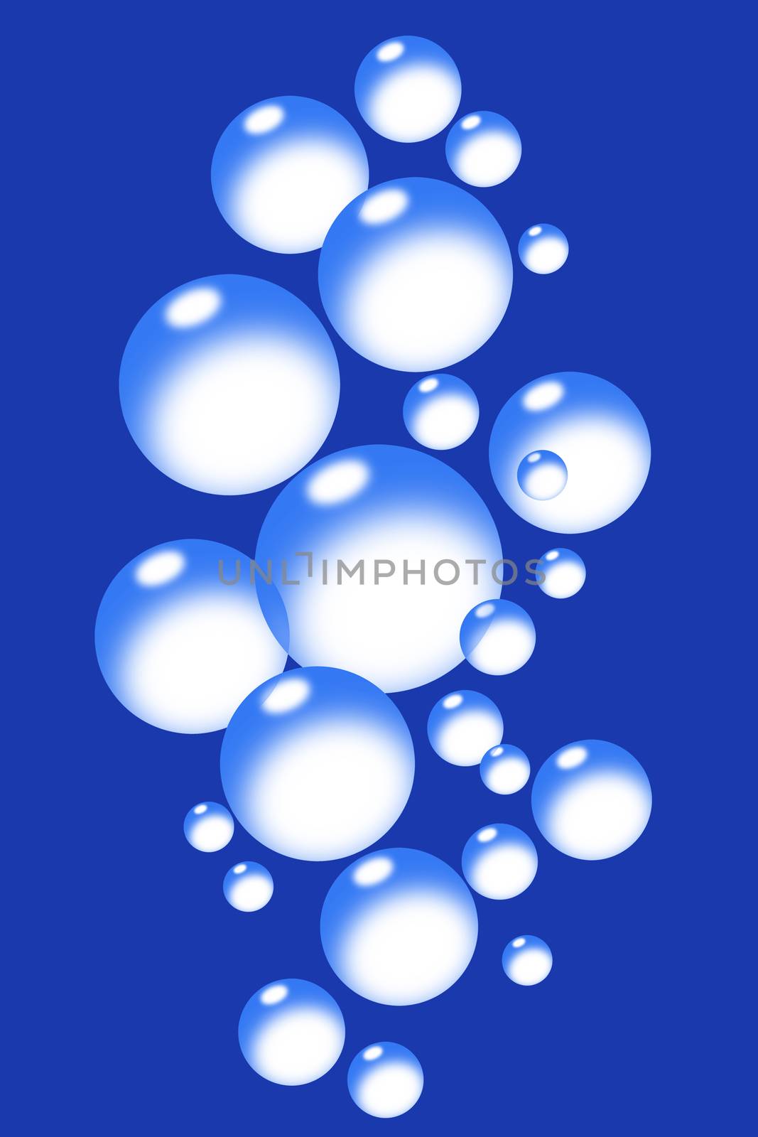 A blue bubbles background on blue abstract illustration
