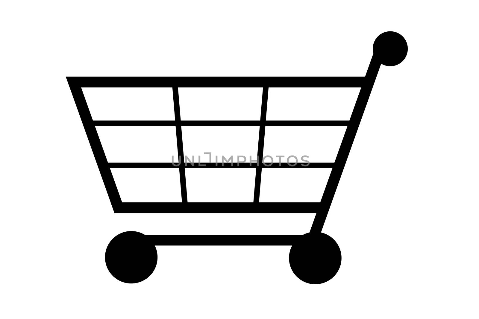 A shopping cart icon isolated on white with clipping path
