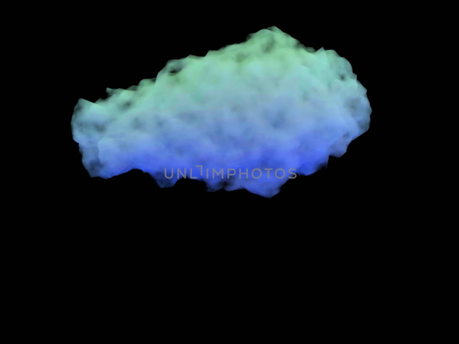 Air abstract background with cloud. 3d rendering.