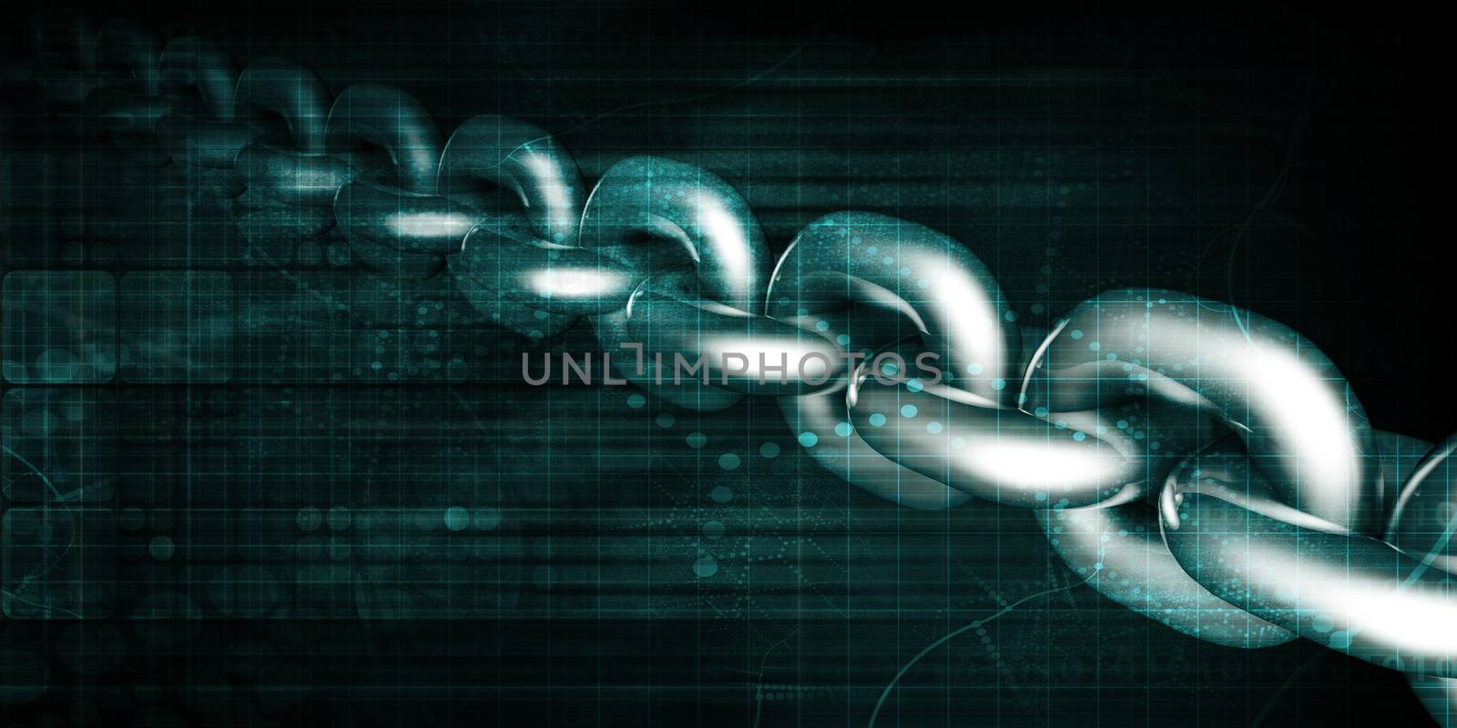 Block Chain Security Abstract Background Concept Art