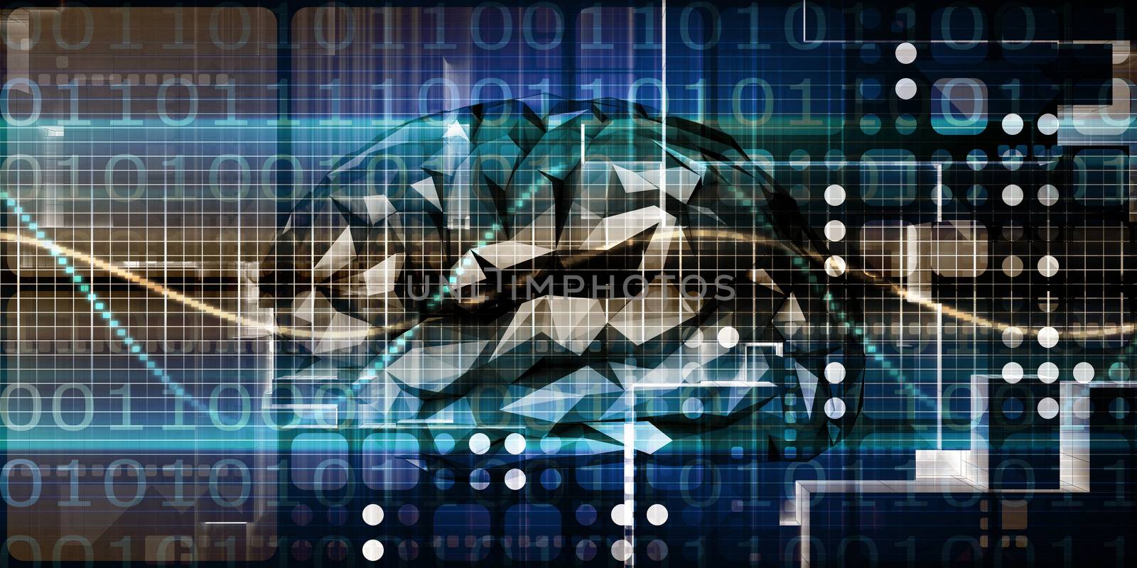 Brain Computer Interface with Square Digital Art Blocks