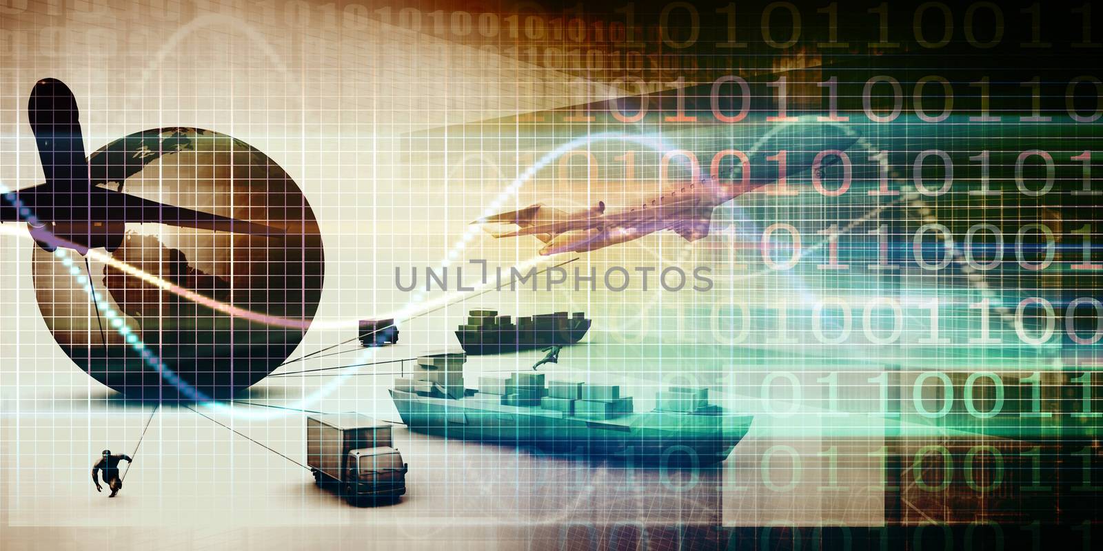 Supply Chain Management Industry Abstract Background Concept