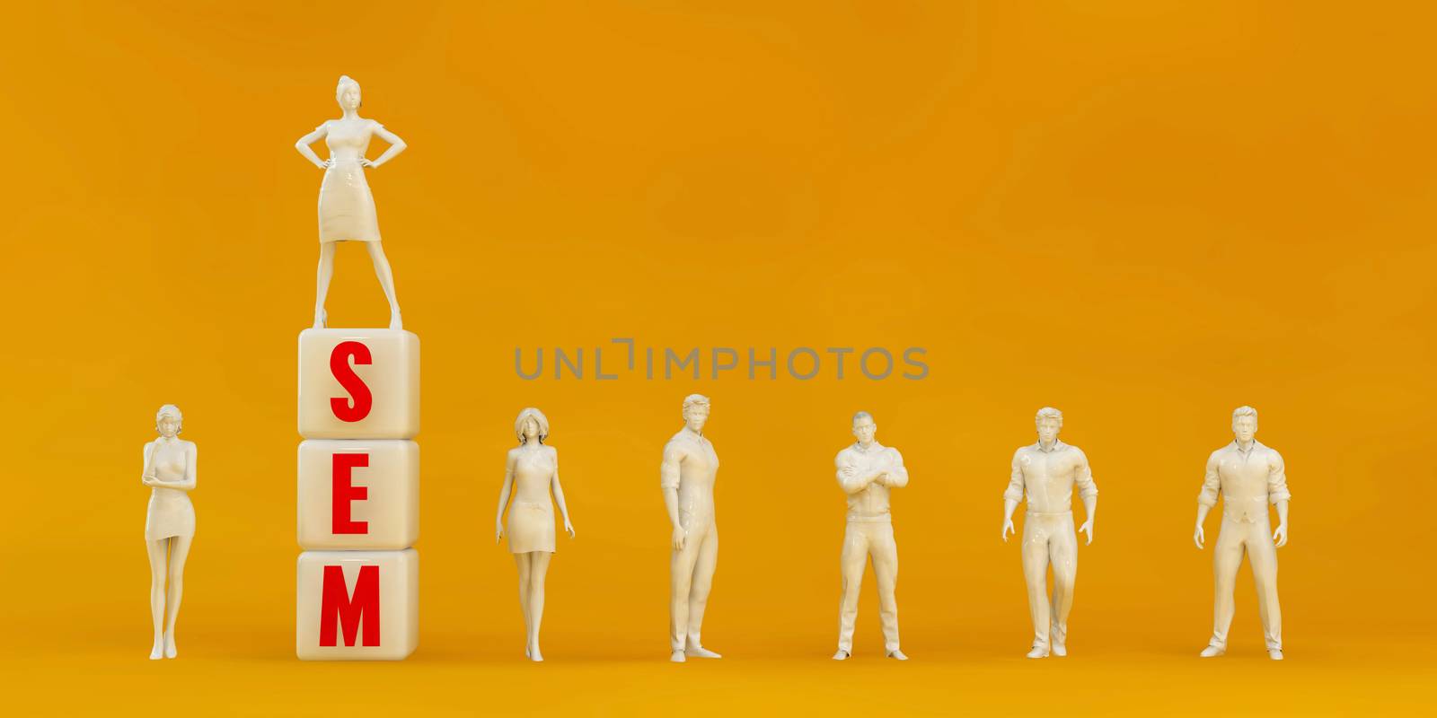 SEM Search Engine Marketing System Presentation Background in Orange and Red