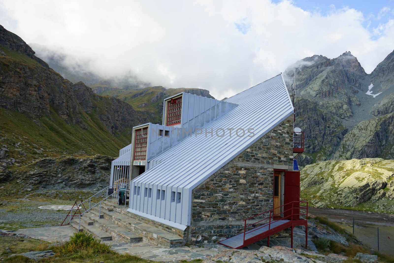 Panoramic view around the mountain Monviso with the Vallanta Ref by cosca