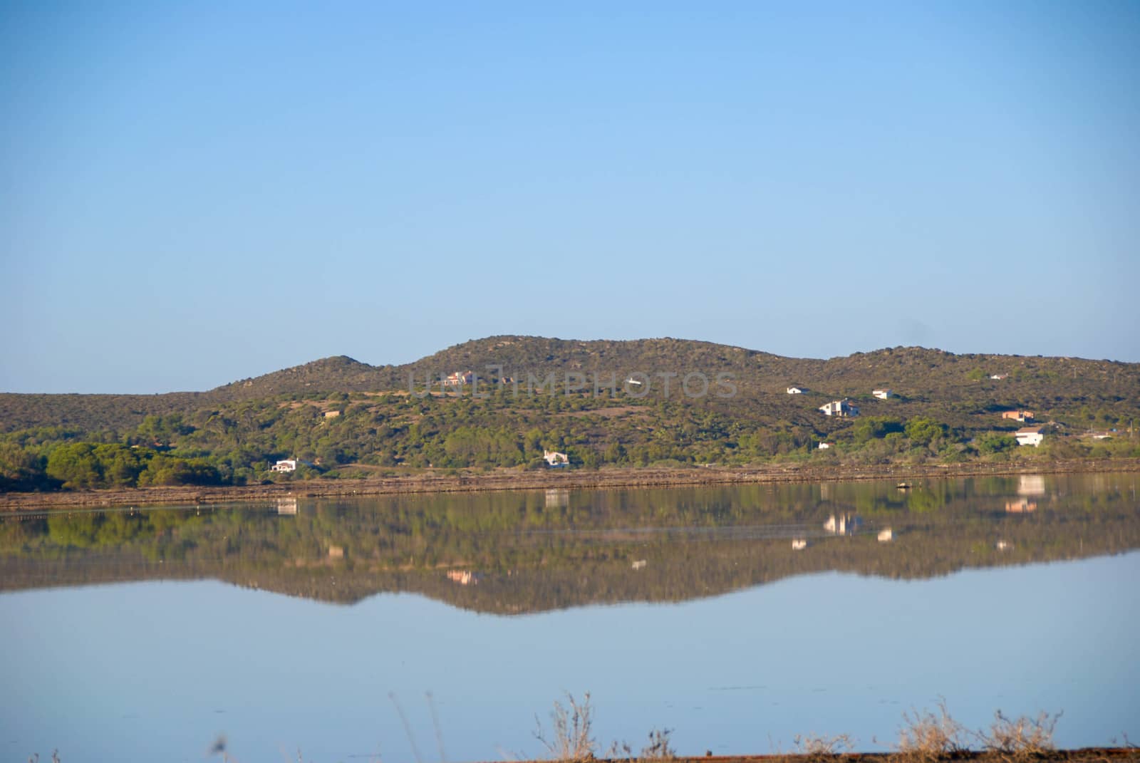 Saline on the island of Carloforte, Sardinia Italy