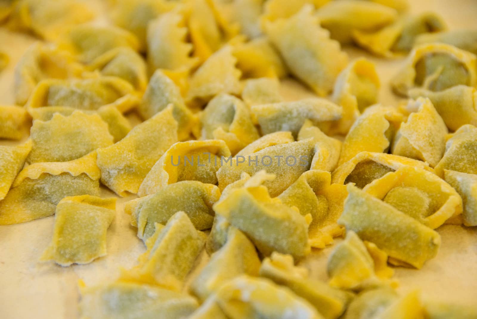 Agnolotti: home made pasta of the Langhe, Piedmont - Italy