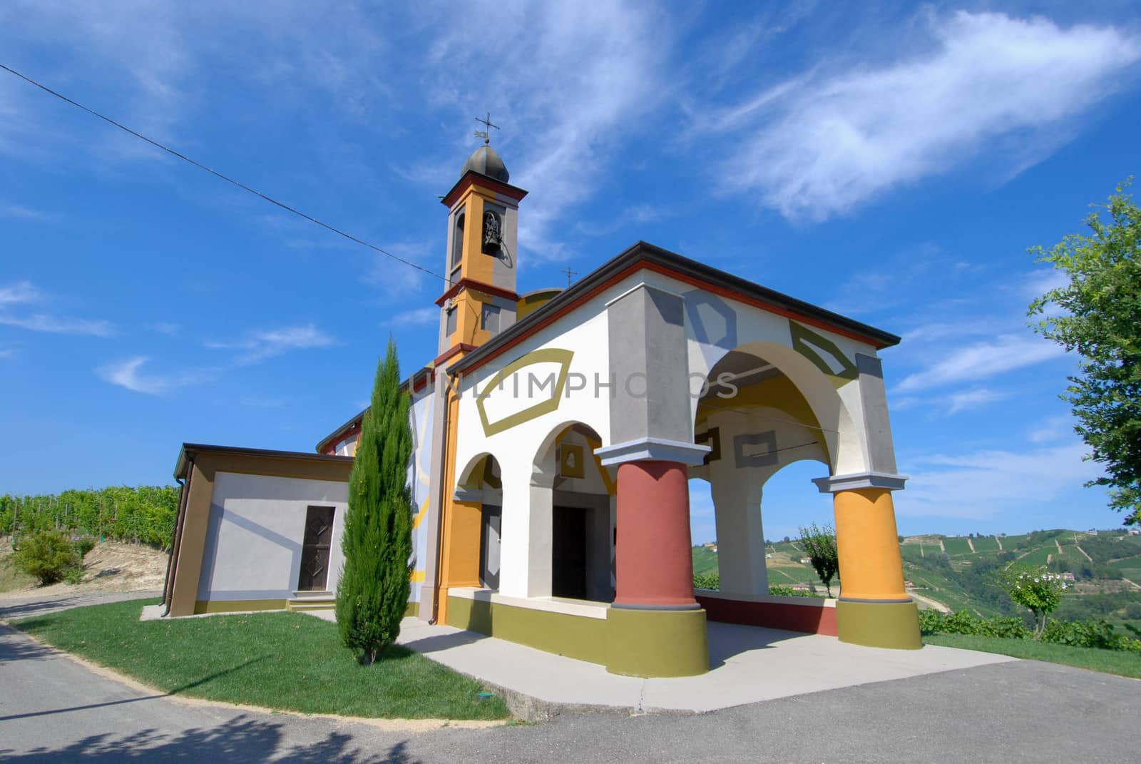 Little Church of Coazzolo Painted by David Tremlett