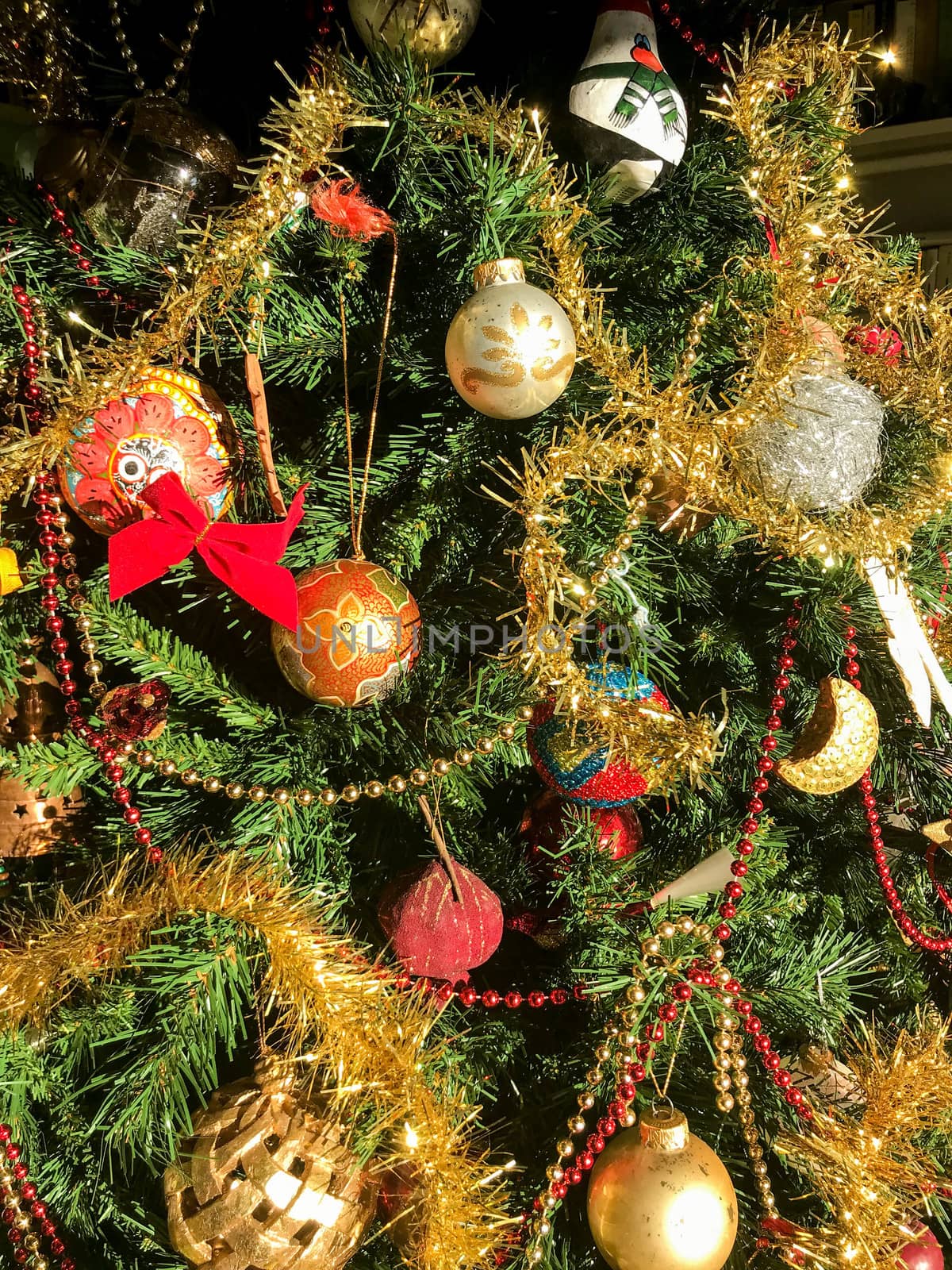 Christmas decorations on the Christmas tree by cosca