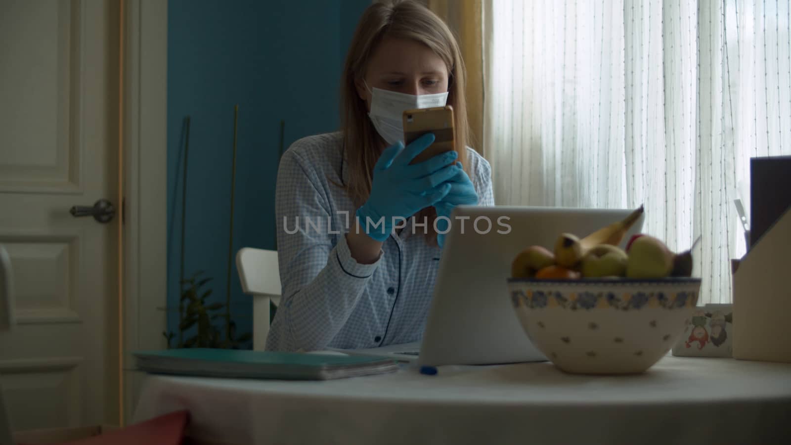 Portrait of woman working from home by Alize