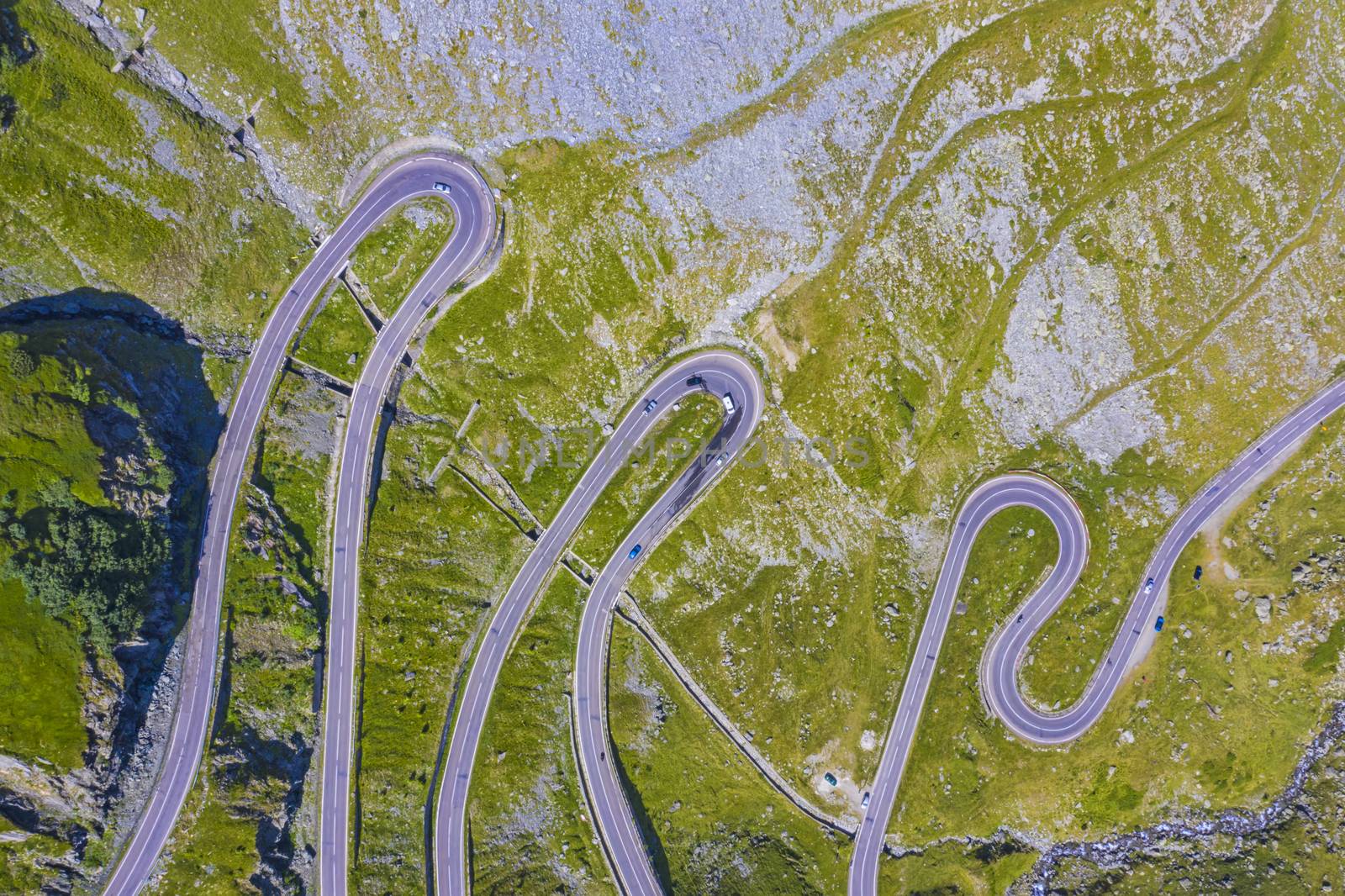 Stunning road in mountains, summer scene, Transfagarasan road in Romania