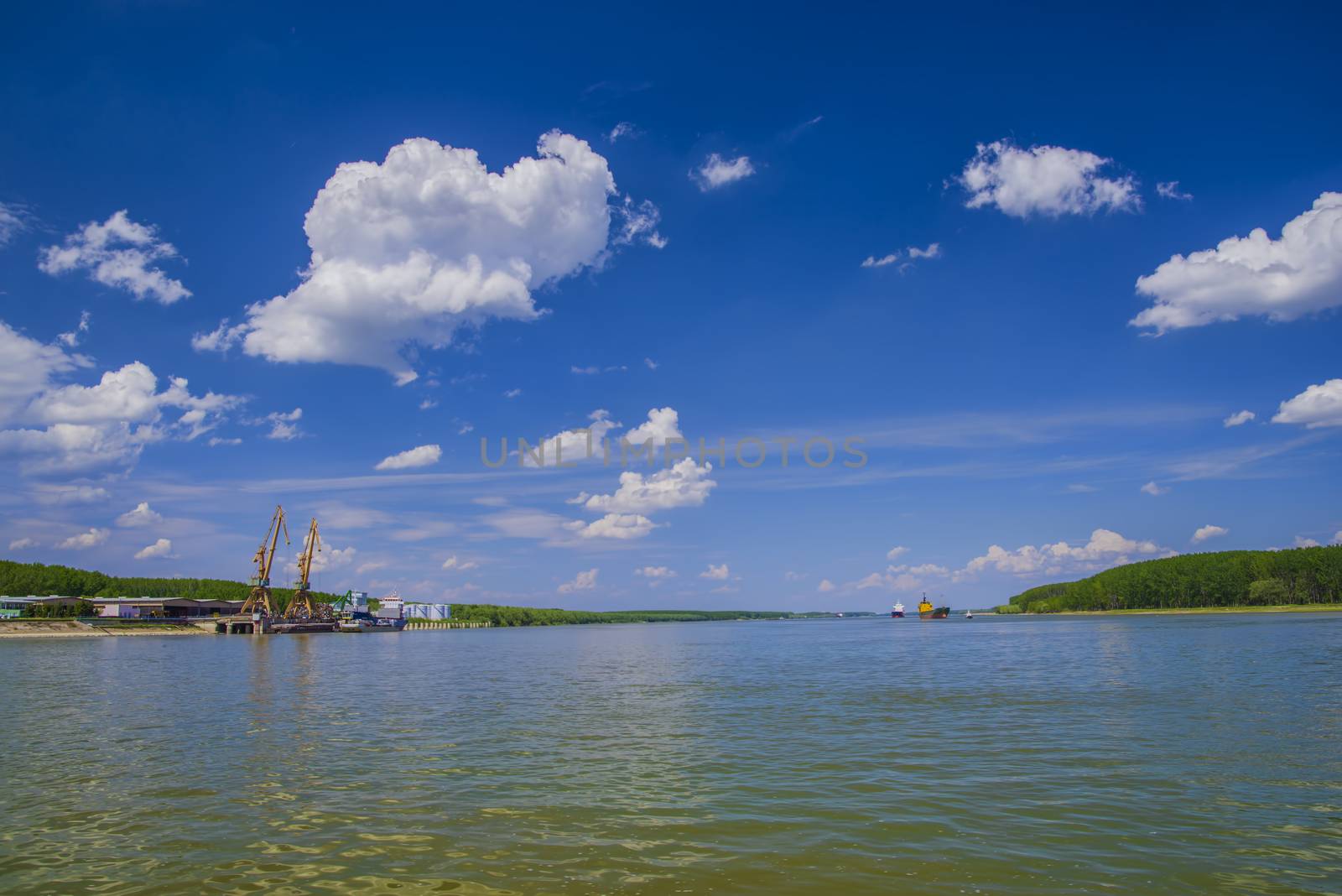 Danube river summer scene by savcoco