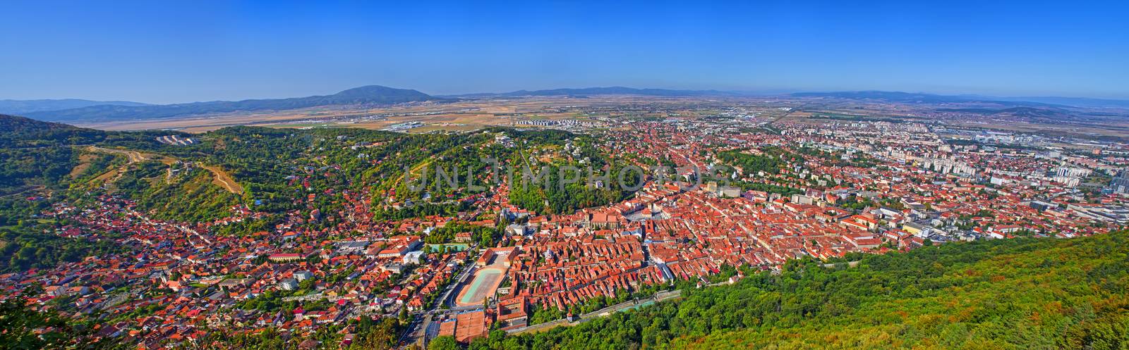 Brasov panorama cityscape from the top by savcoco
