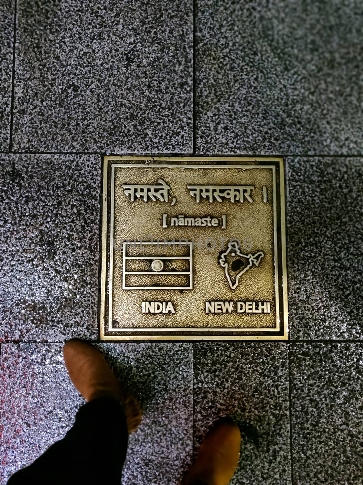 India, New Delhi plaque on the streets of Itaewon by mshivangi92
