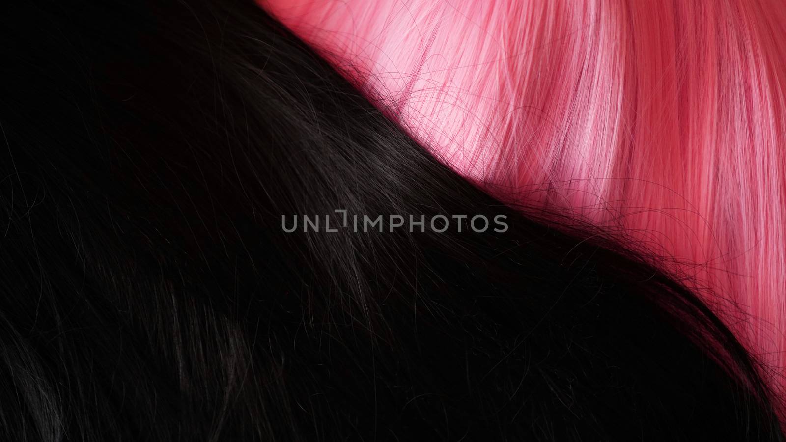 Pink and black Hair Closeup texture. May be used as background by natali_brill