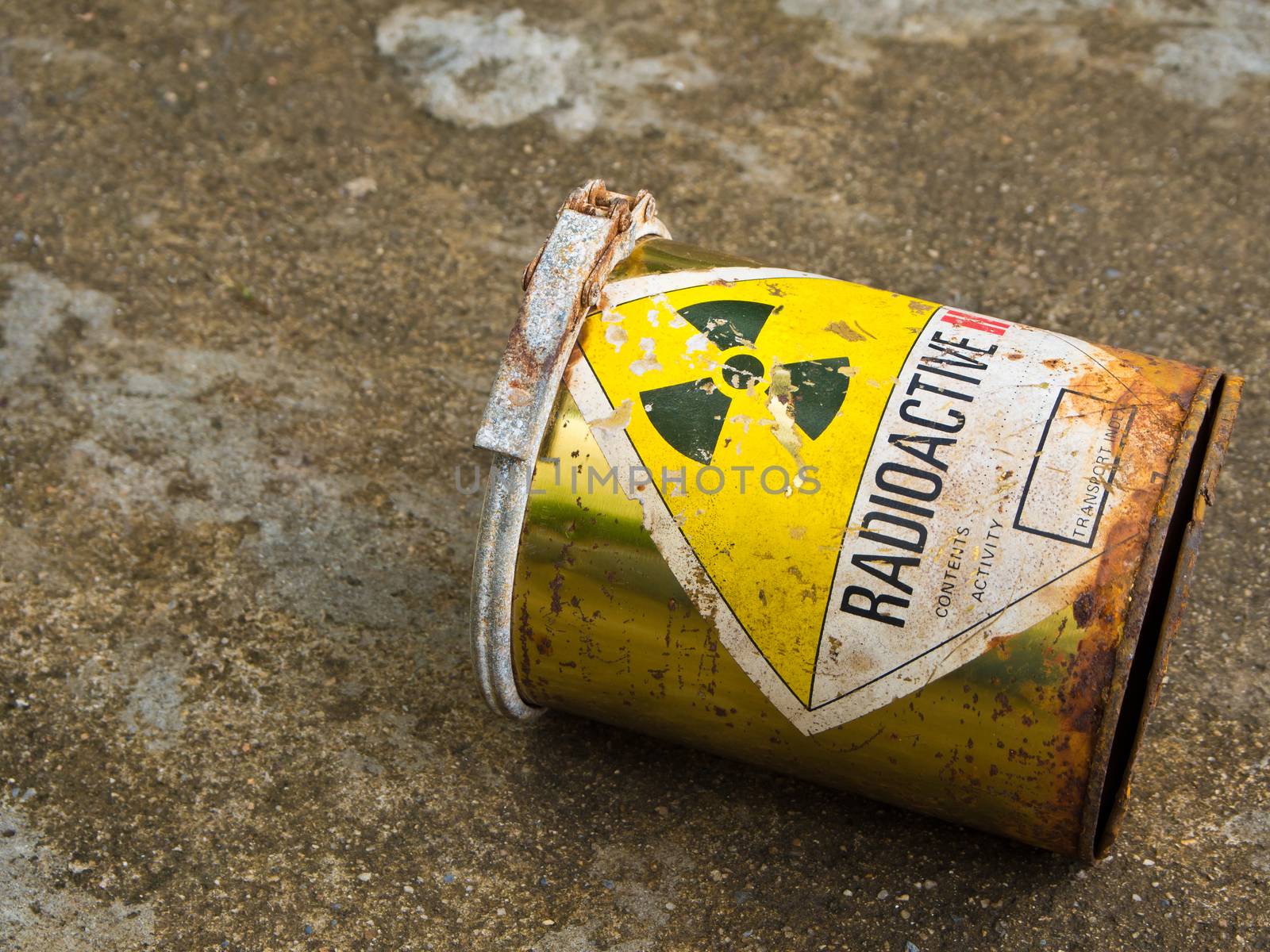 Decay of old Radioactive material container