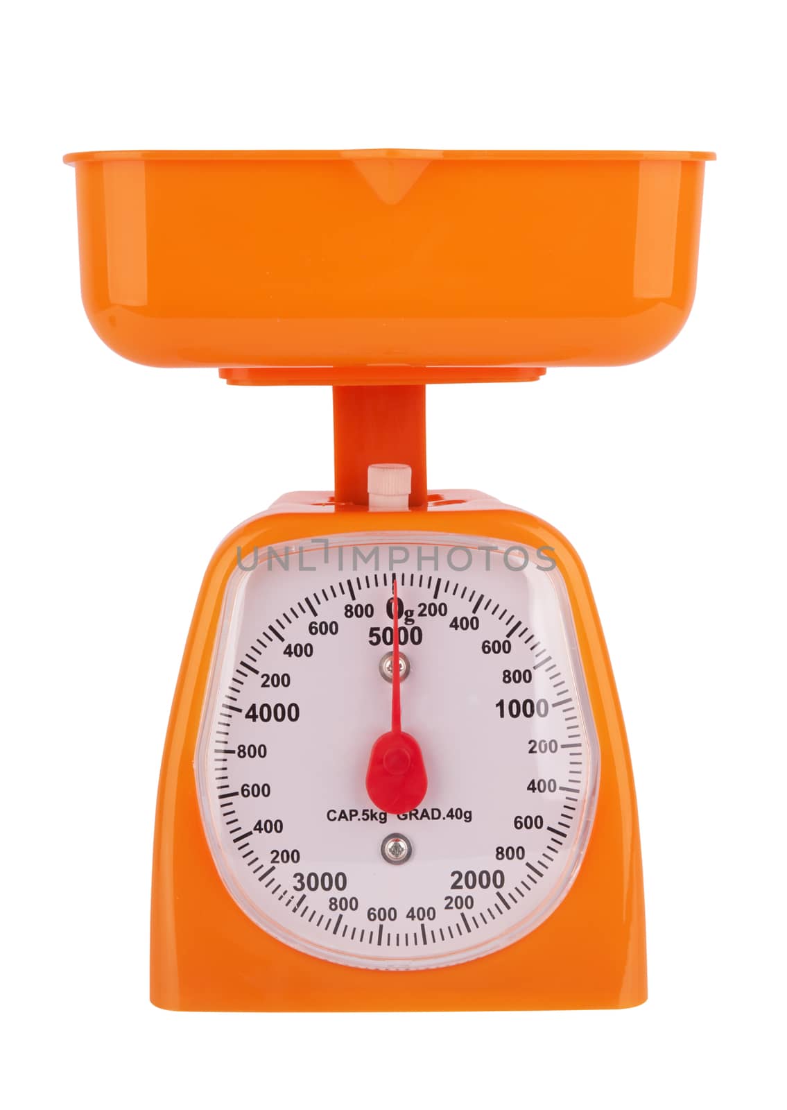 Portable mechanical scale isolated on a white background