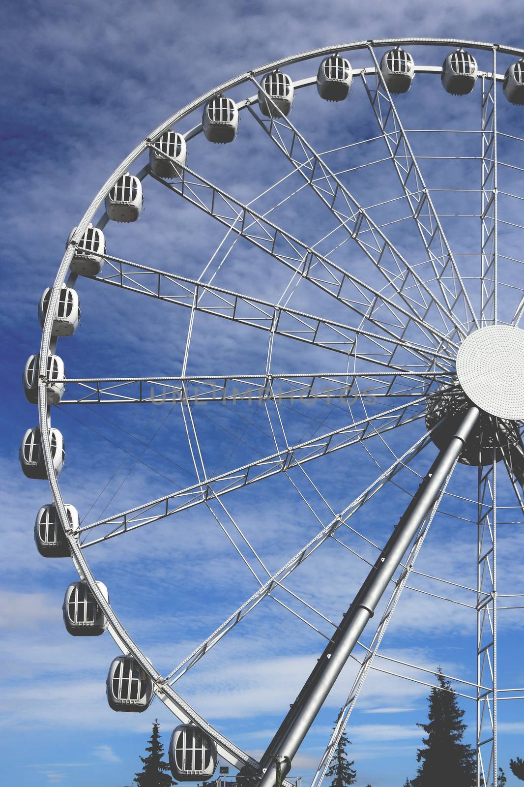 Fun wheel carousel. Amusement park Divo-island. Saint-Petersburg.