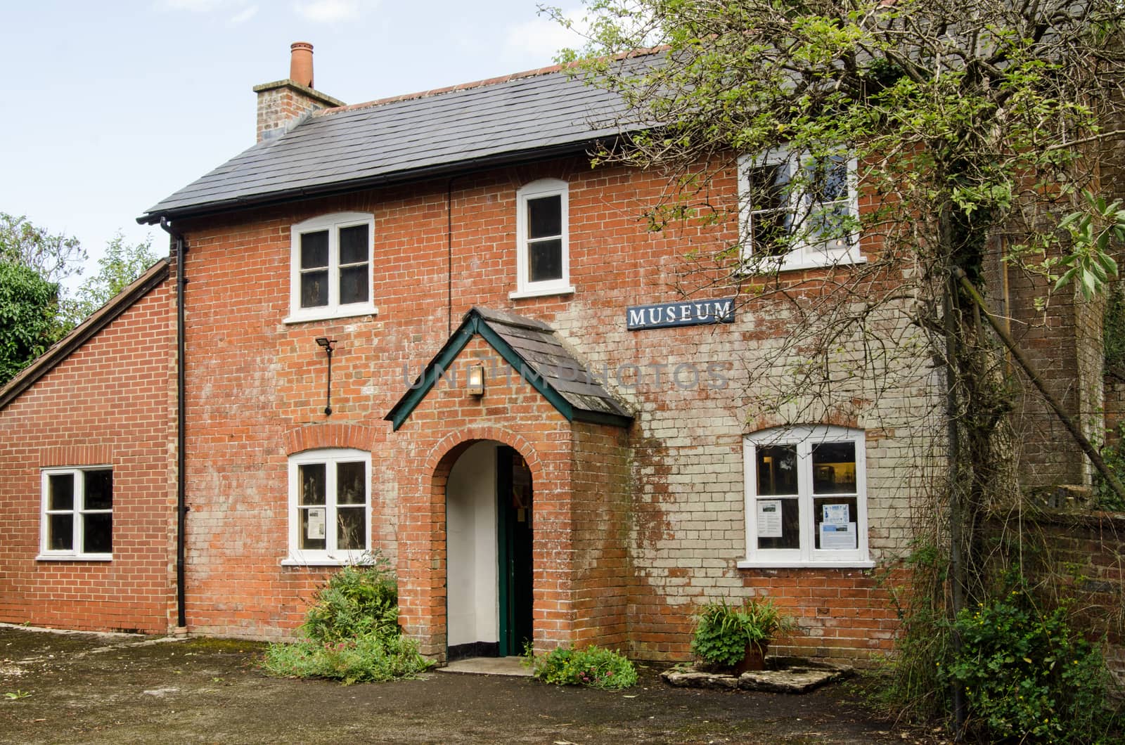 Exterior of the Market Lavington village museum in Wiltshire, England.