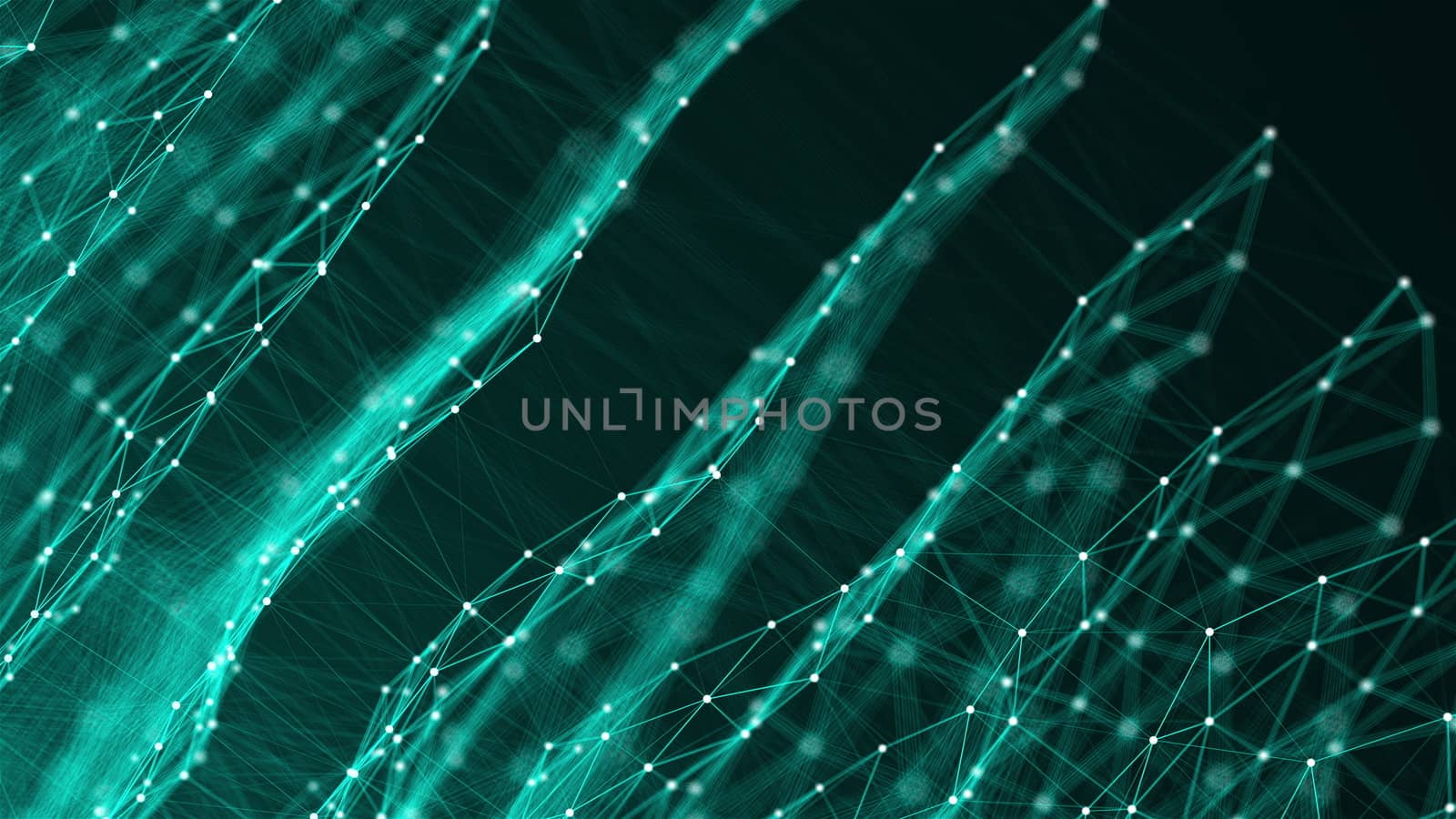 Abstract connection dots. Technology background. Network concept. 3d rendering