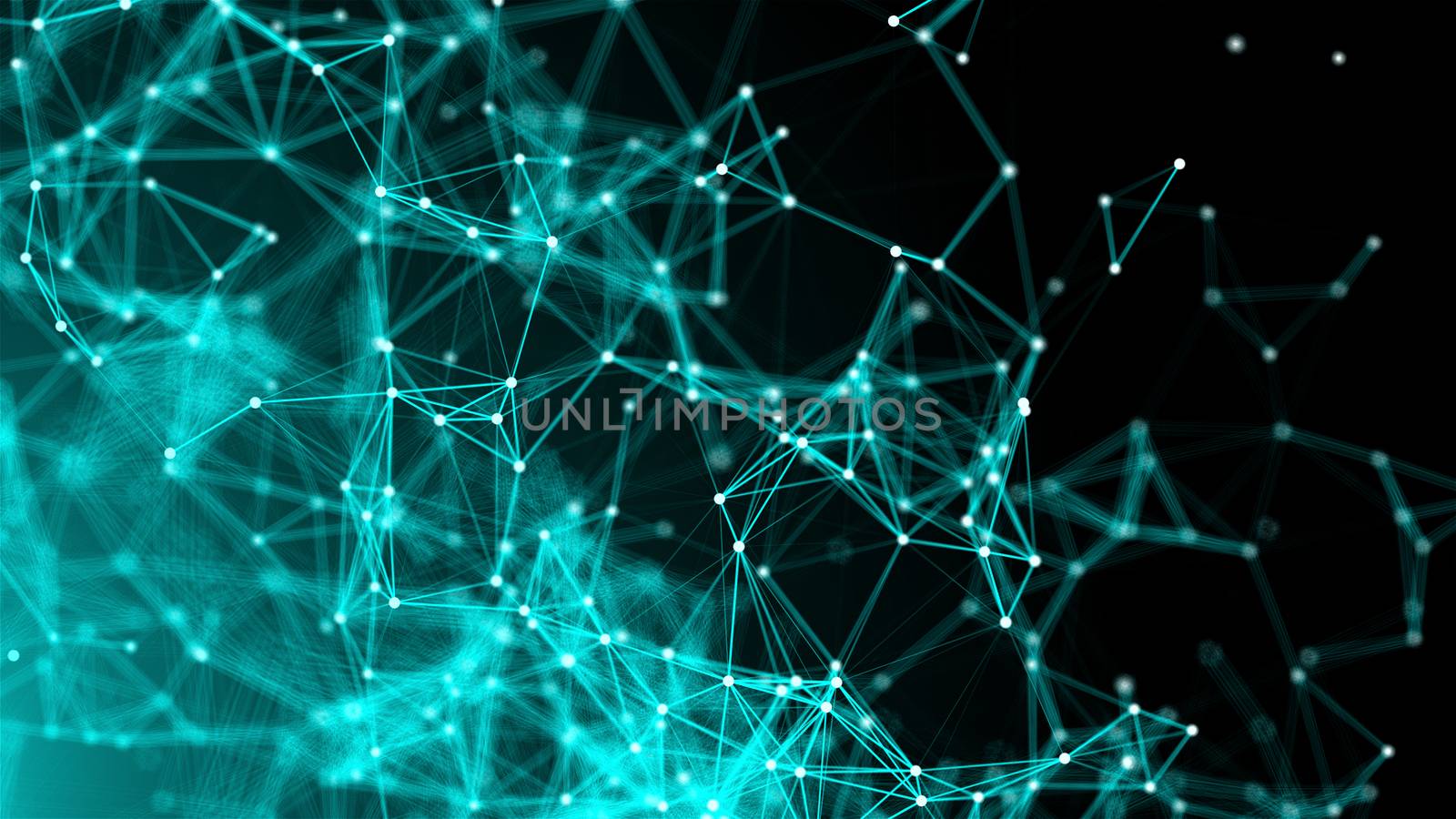 Abstract connection dots. Technology background. Network concept. 3d rendering