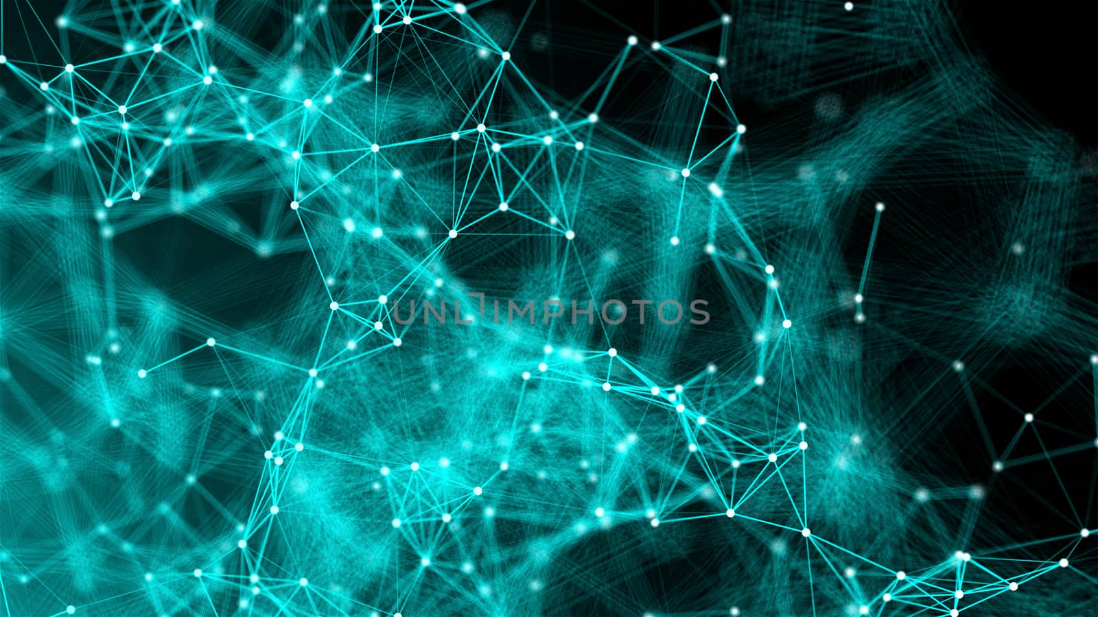 Abstract connection dots. Technology background. Network concept. 3d rendering