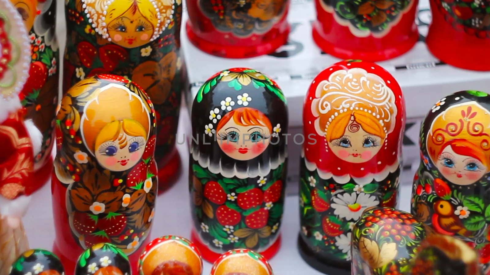 Russian wooden matryoshkas are on the table. by nolimit046
