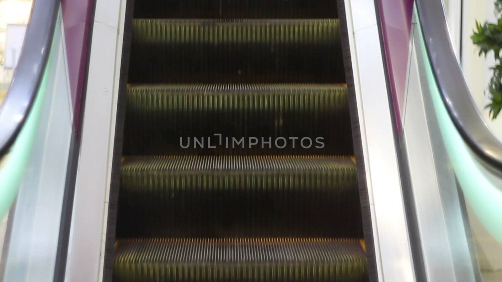 Mechanical escalator. Stair and escalators in a public area