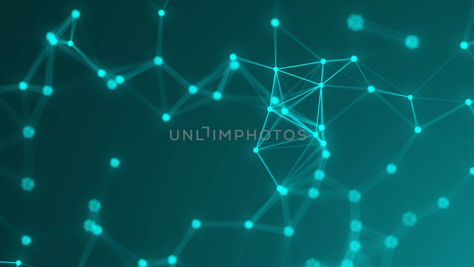 Abstract connection dots. Technology background. Network concept. 3d rendering