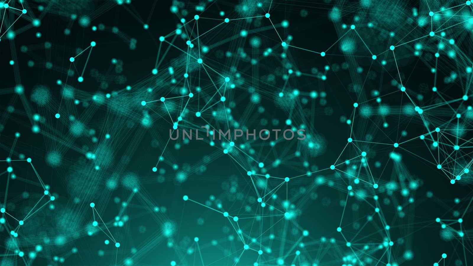 Abstract connection dots. Technology background. Network concept. 3d rendering