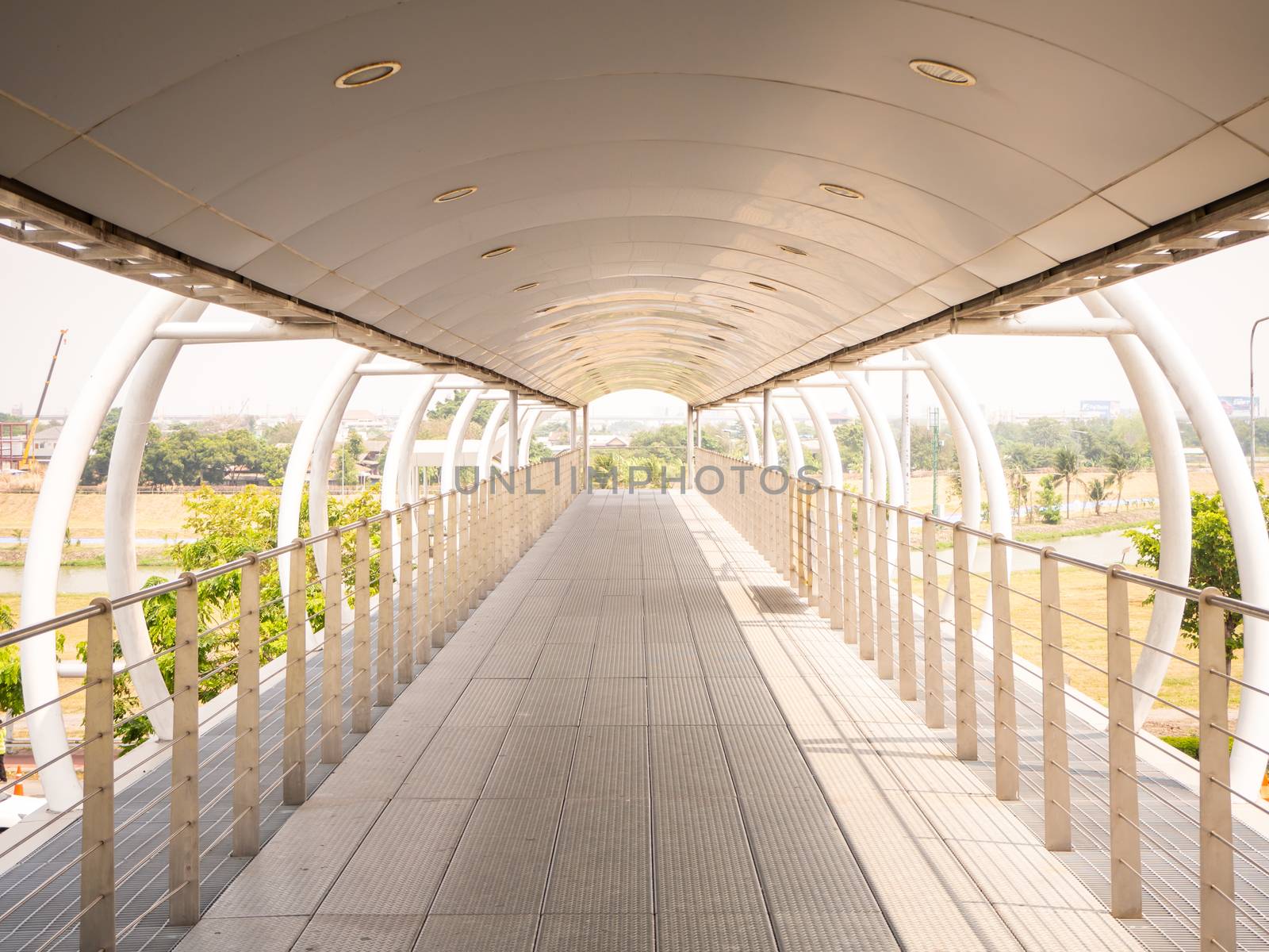 Street Bridge. Its a modern pedestrian bridge