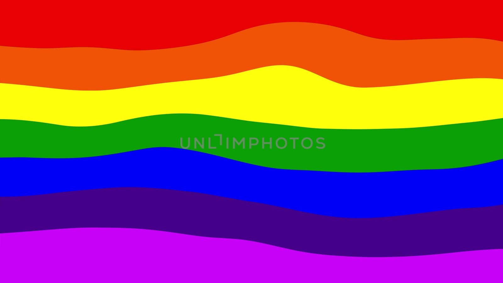 Wavy striped rainbow background. LGBT movement flag. 3D rendering of the symbol of sexual minorities