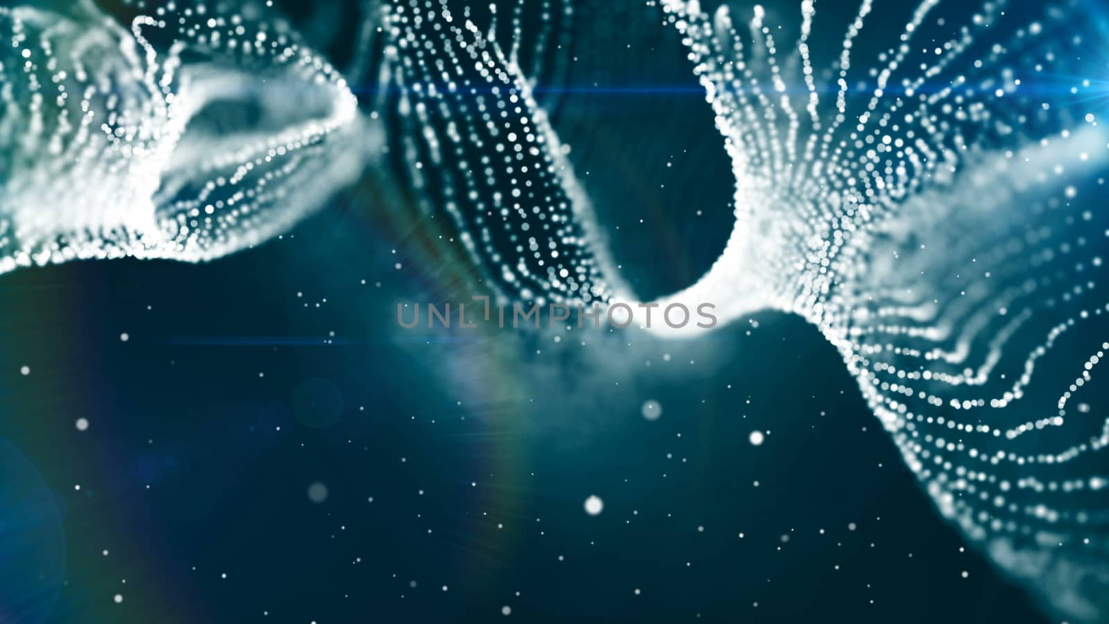 Dof particles, beautiful wavy surface with fabric effect, 3d render, computer rendering abstraction by nolimit046