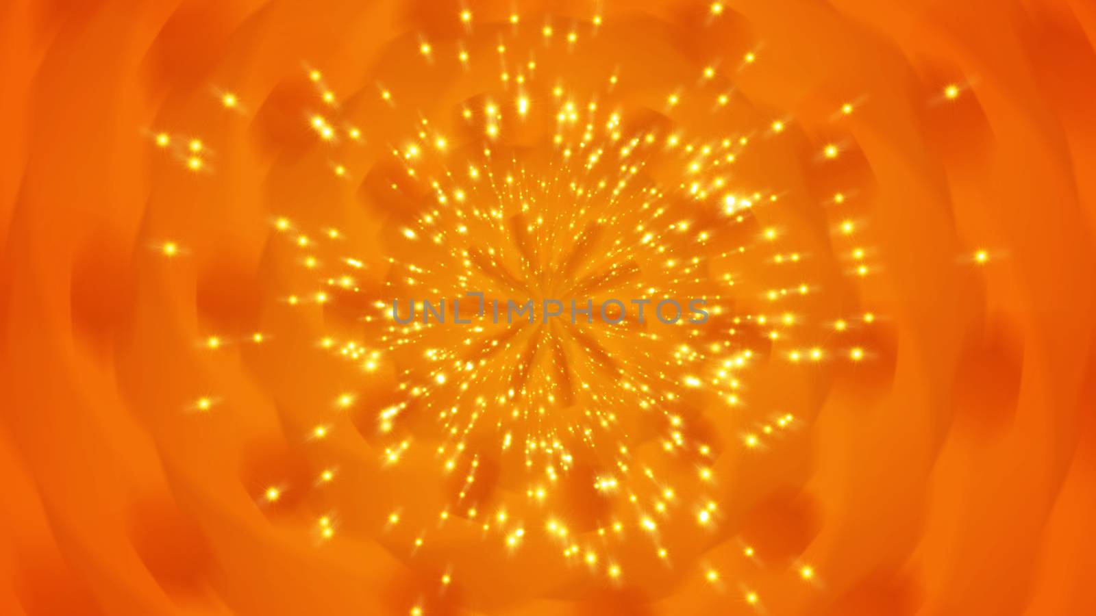 Computer generated abstract background of orange mood with particles, bright and happy backdrop
