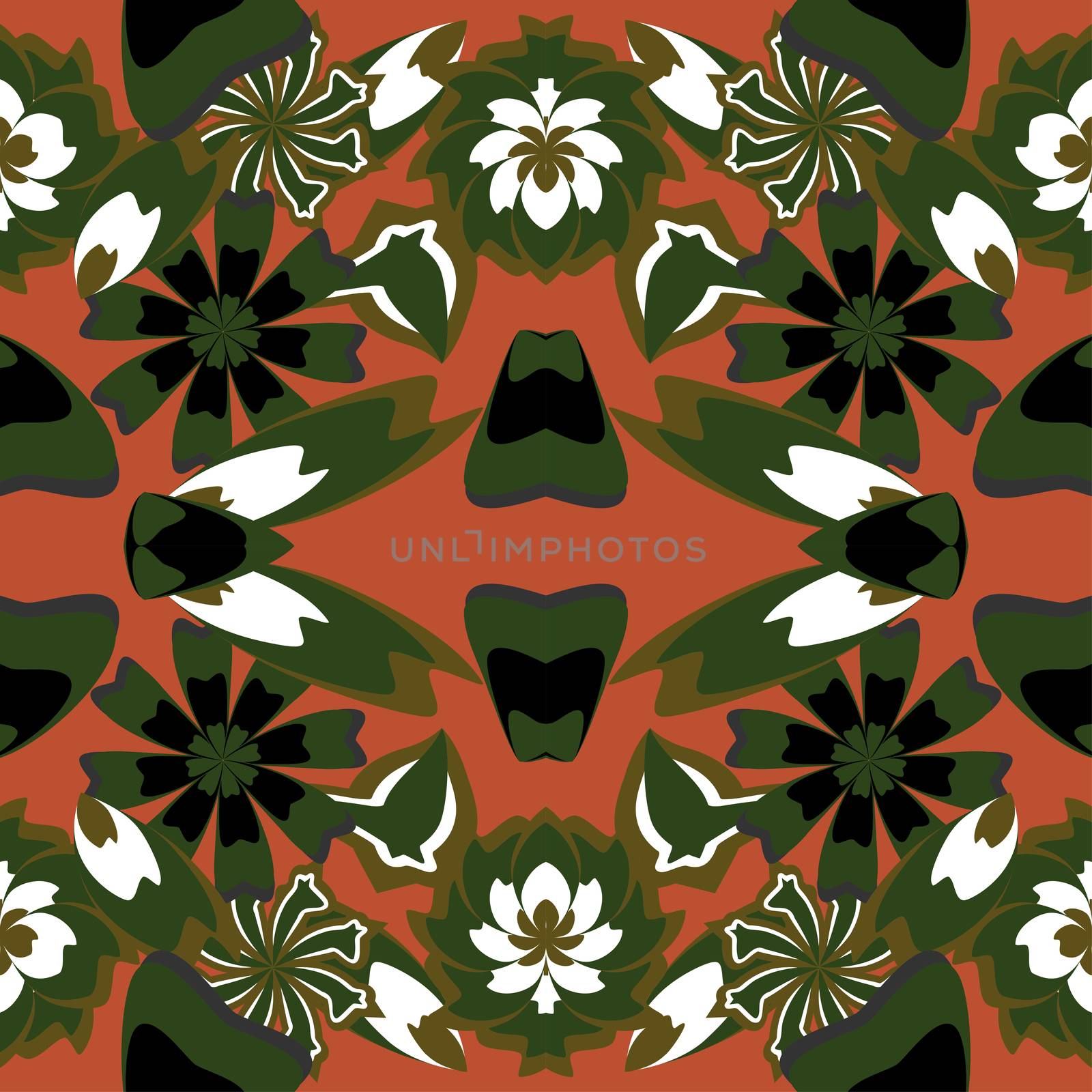 floral wallpaper with set of different flowers. Could be used as seamless wallpaper, textile, wrapping paper or background