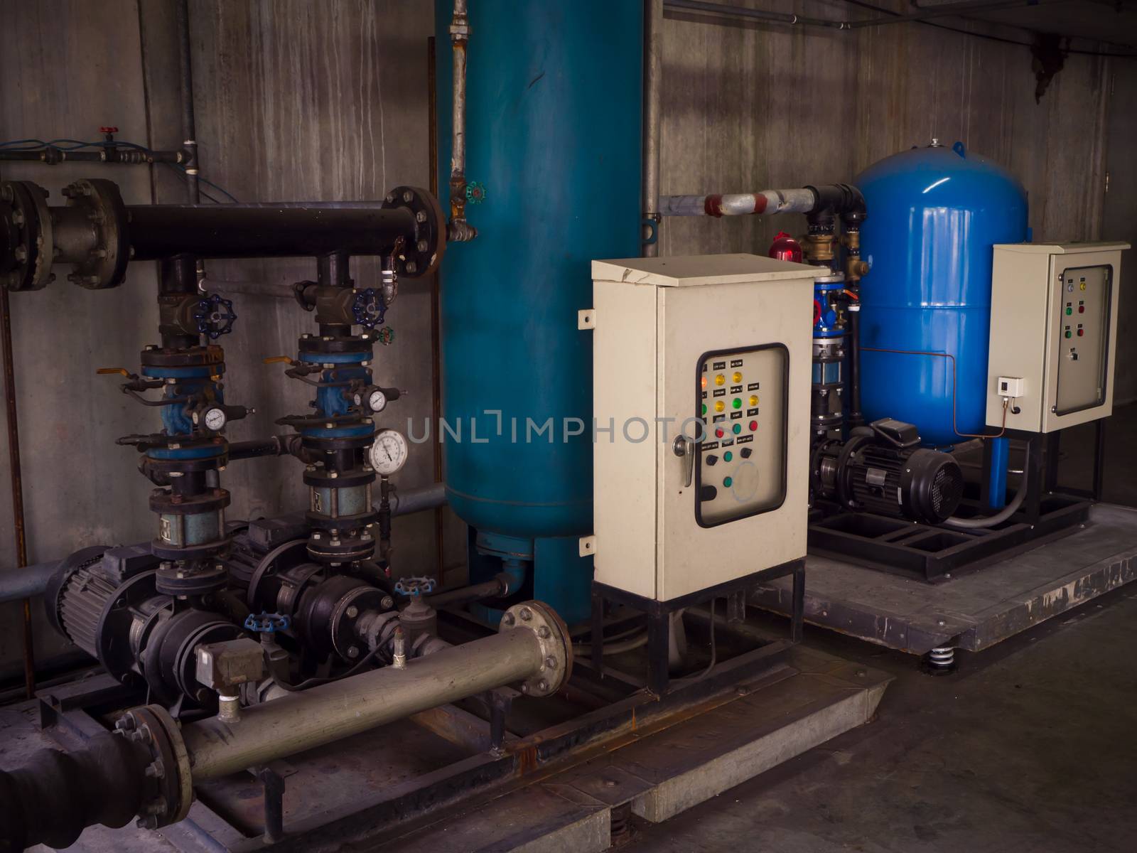 water pump booster system panel for piping and fire control system