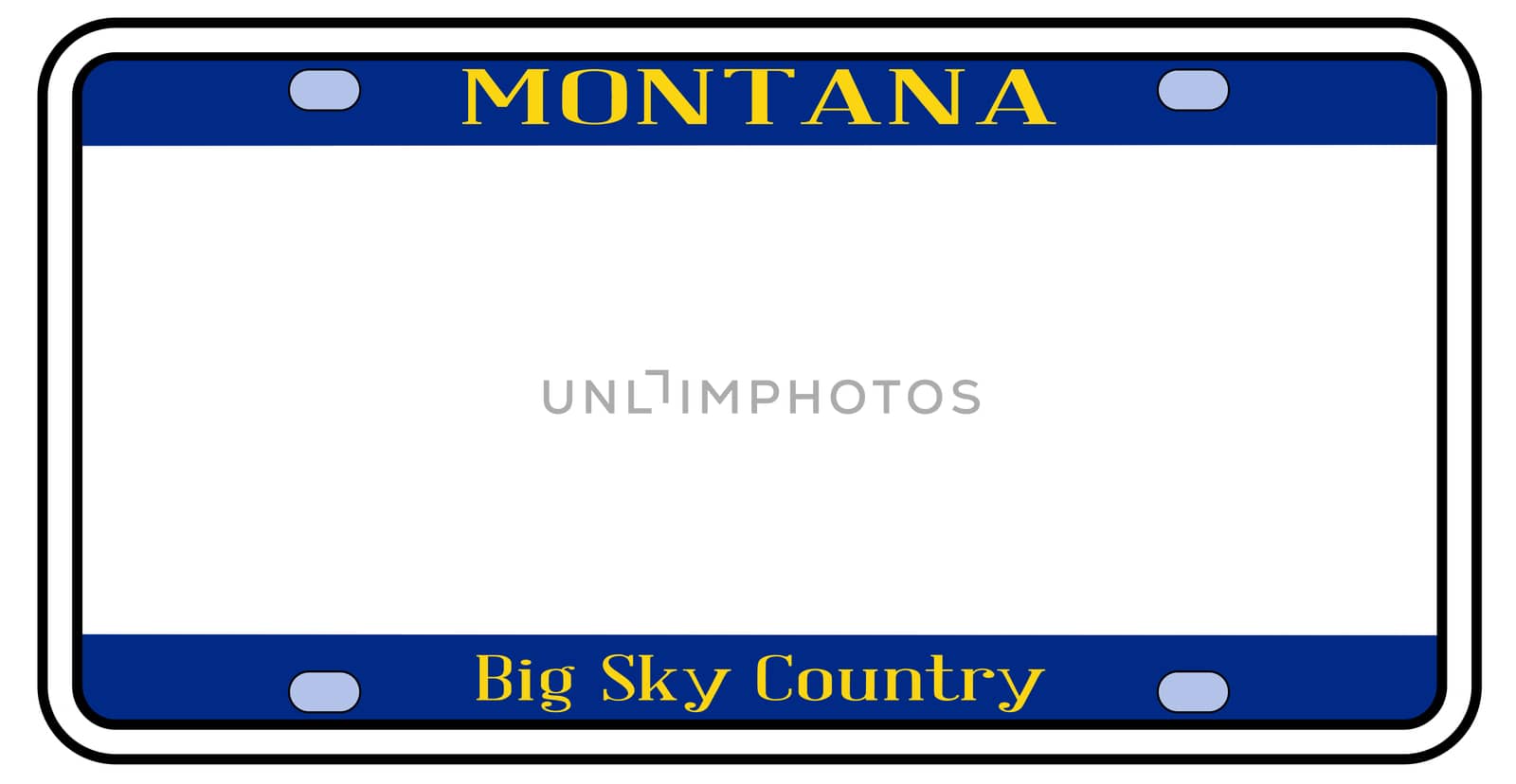 Blank Montana State License Plate by Bigalbaloo