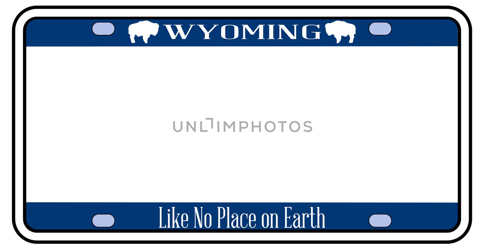 Blank Wyoming State License Plate by Bigalbaloo