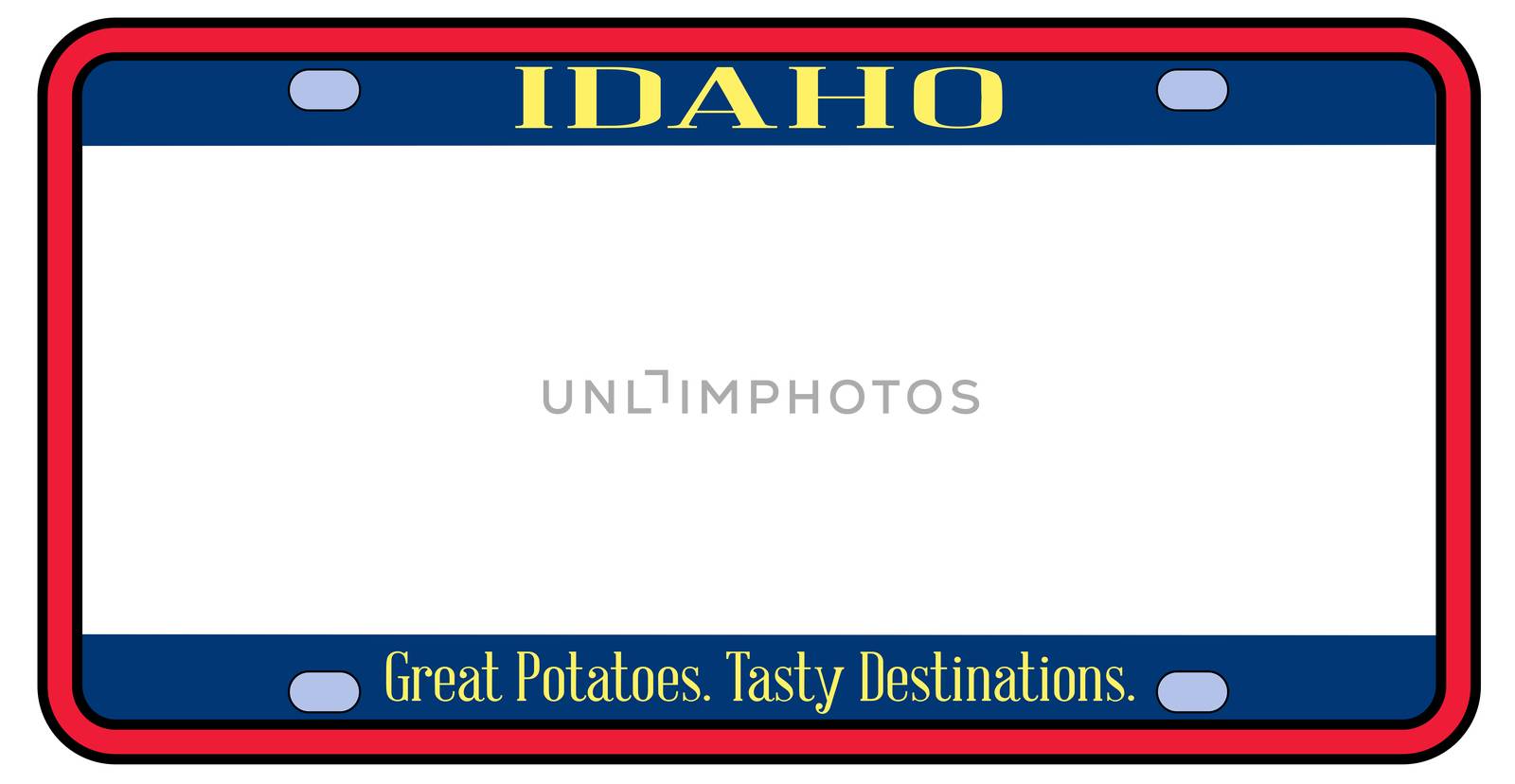 Blank Idaho State License Plate by Bigalbaloo