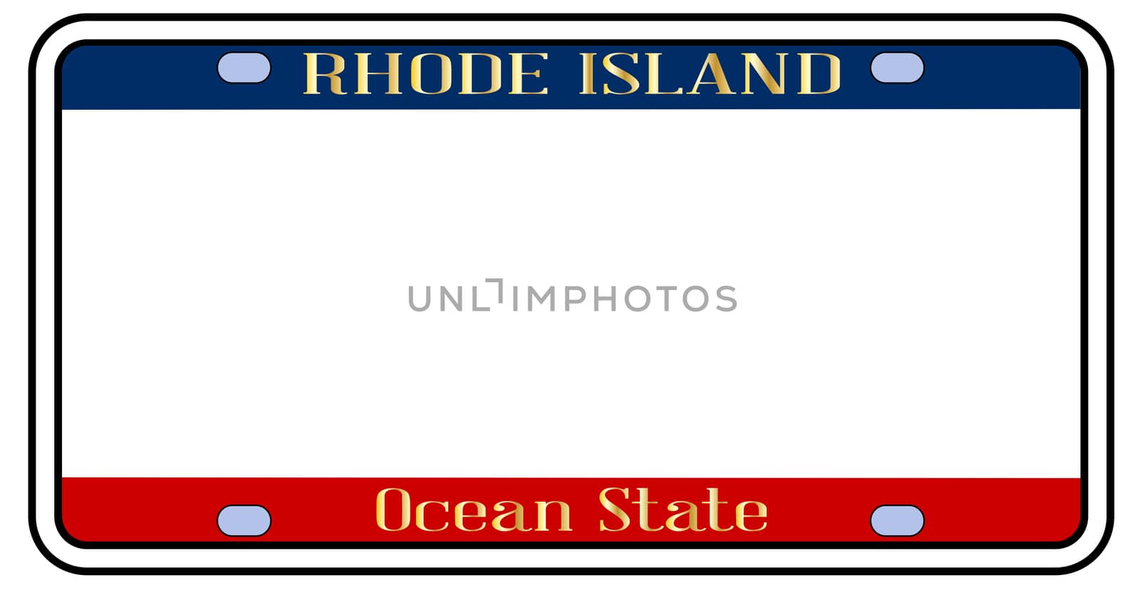 Blank Rhode Island State License Plate by Bigalbaloo