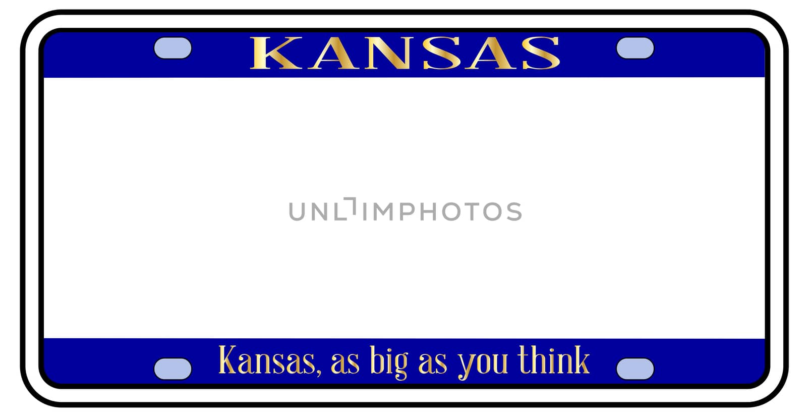 Blank Kansas State License Plate by Bigalbaloo
