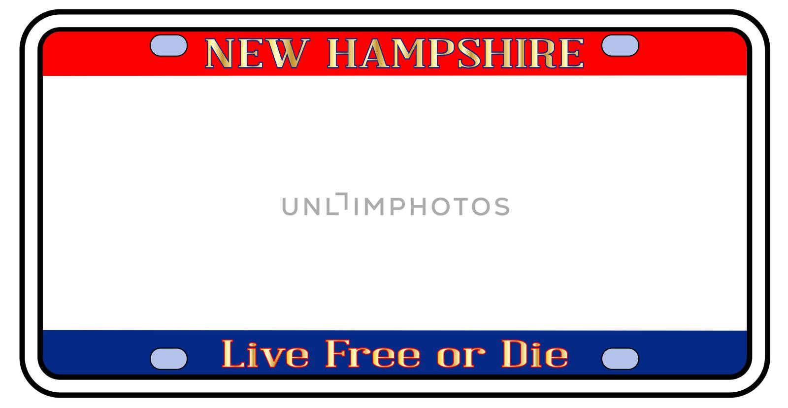 Blank New Hampshire License Plate by Bigalbaloo